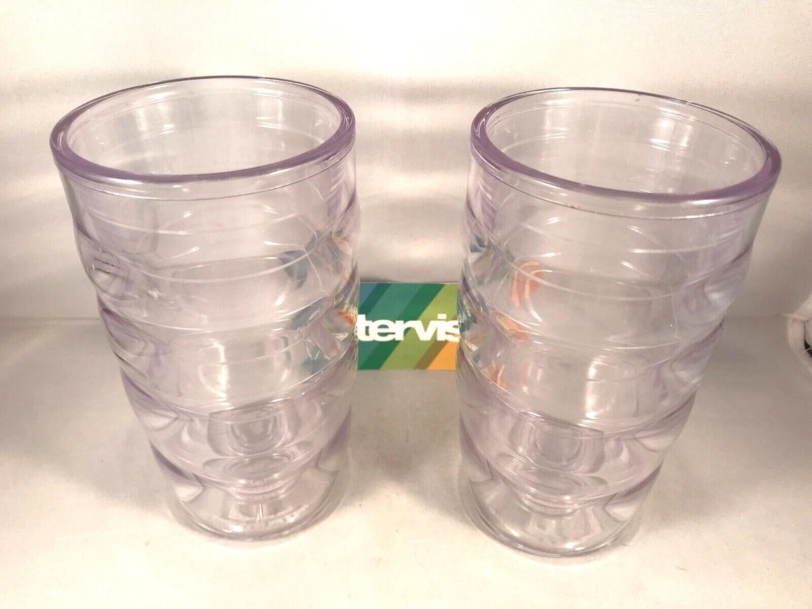 Tervis Tumbler Wavy Clear Drinking Plastic Beverage Cup 10 oz Lot of 2 | eBay