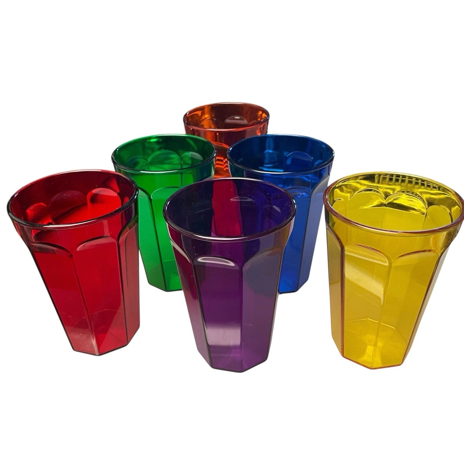 Box of 6 MAJESTIC LE GLASS PLASTIC 17 oz. Highball Tumblers Vibrant Colors NOS | eBay