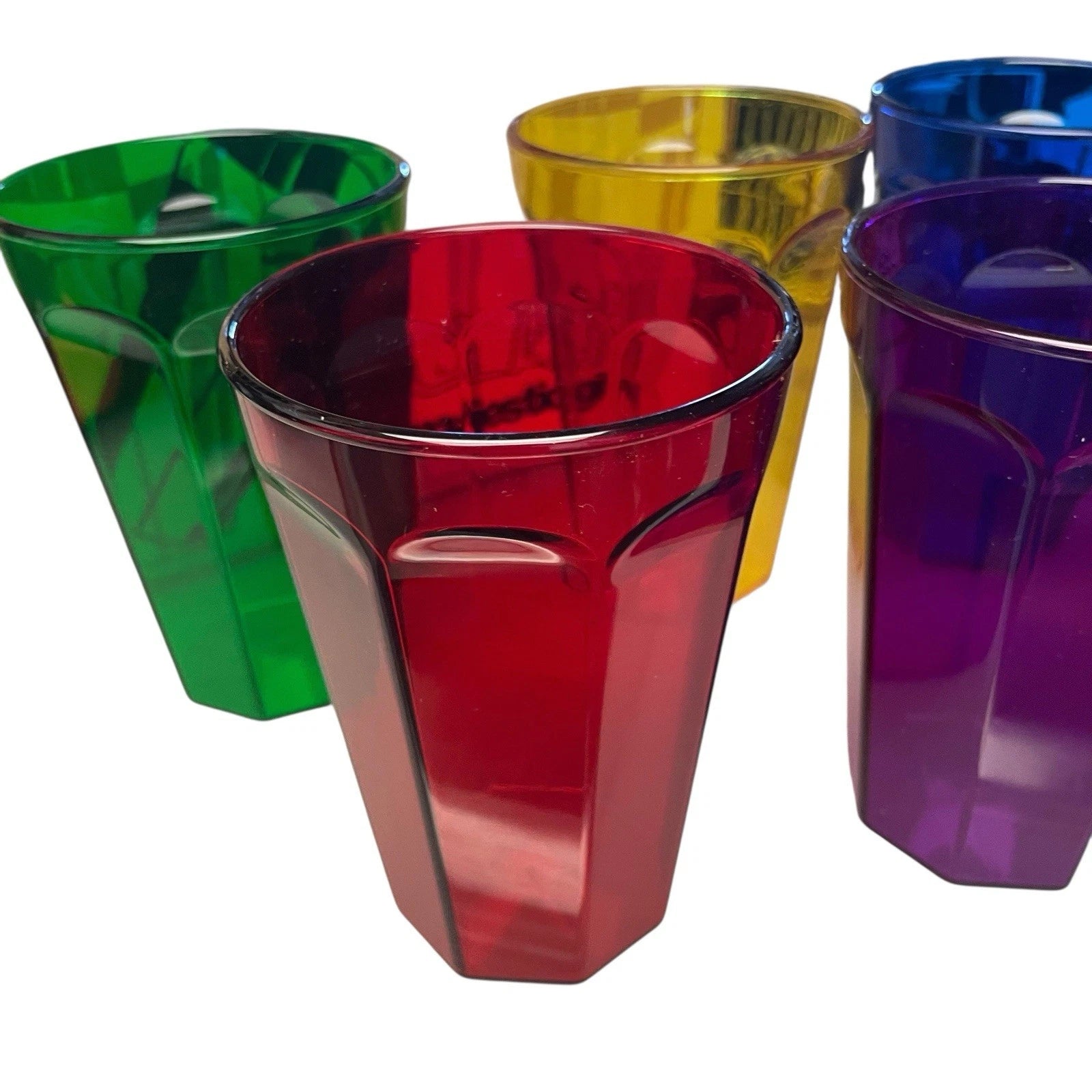 Box of 6 MAJESTIC LE GLASS PLASTIC 17 oz. Highball Tumblers Vibrant Colors NOS | eBay