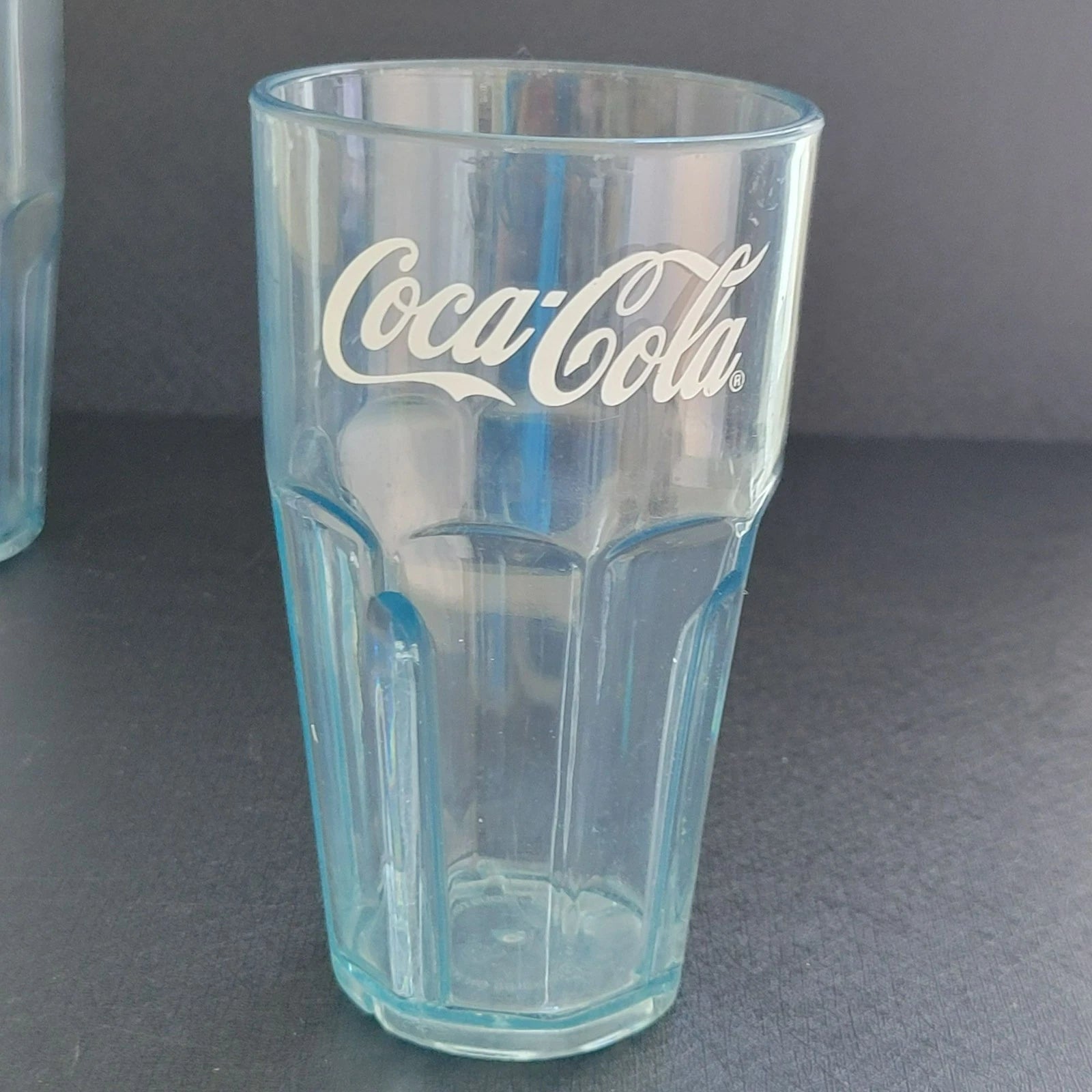 Coke Coca-Cola Plastic Commercial Tumbler Set of 4 Clear with Blue Tint 16oz | eBay