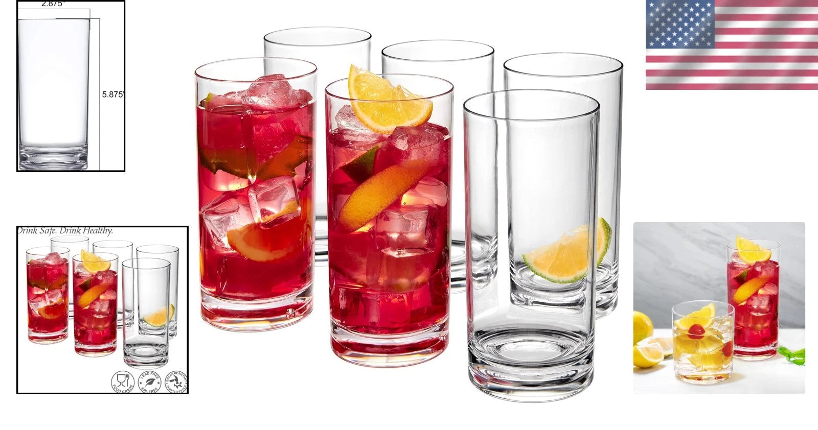 16-Oz Reusable Tumblers - Shatter-Proof, Ideal for Parties & Outdoor Use | eBay