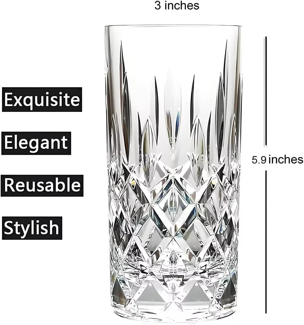 Reusable and Elegant Acrylic Glasses - 6 Count Unbreakable Drinkware Set | eBay