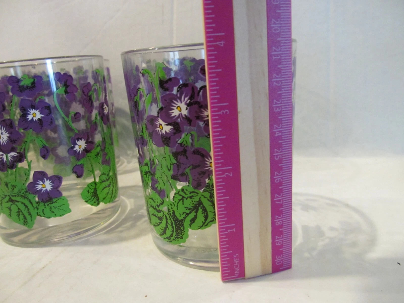 HJ Stotter Acrylic Tumbler Drinking Glasses African Violets set of 6 | eBay