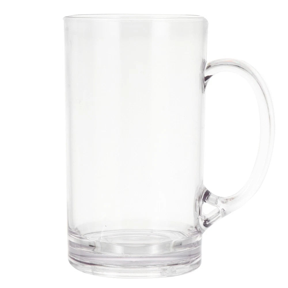 Set of 2 Transparent Beer Mug Tall Drinking Glasses with Handles Cup Clear Mugs | eBay