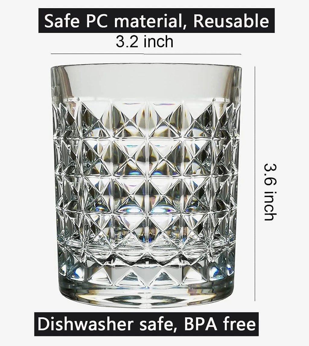 [Look like Glass] 8 Oz Set of 6 Tritan Plastic Glasses Unbreakable Clear | eBay