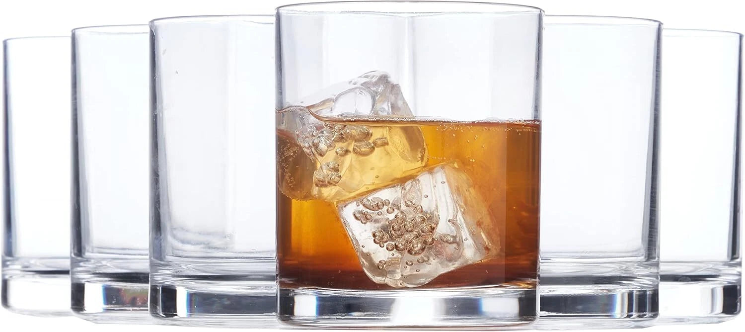 Classic Clear Plastic Reusable Beverage Cups (Set of 6) 12 oz Ice Wine Glasses | eBay
