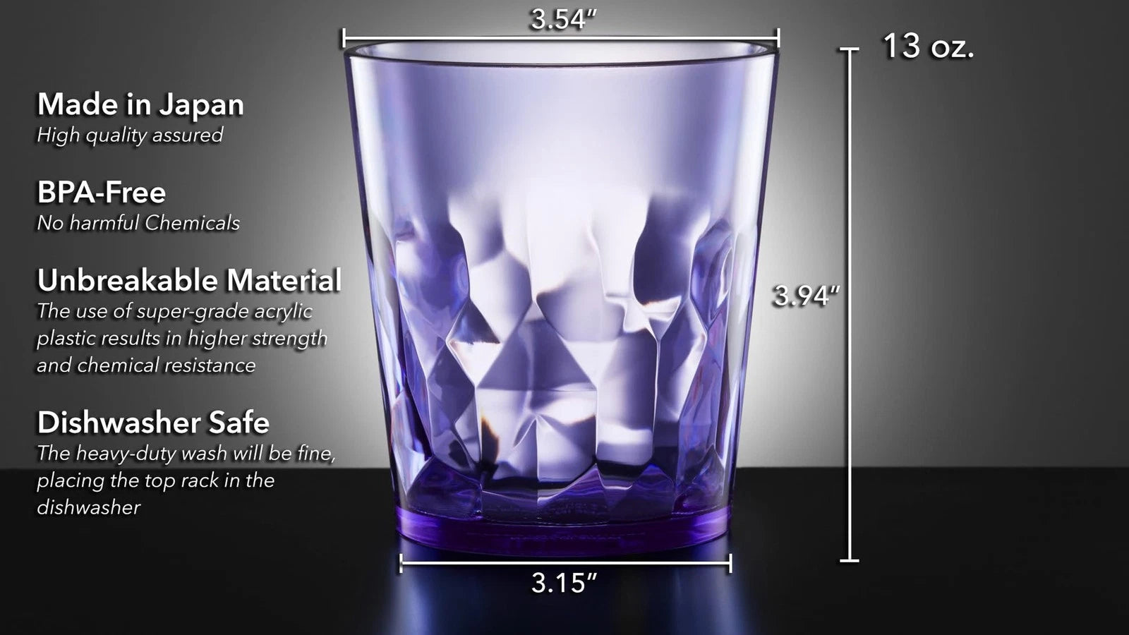 SCANDINOVIA - 13oz Unbreakable Premium Drinking Glasses Set of 6 - Made in Ja... 641945603491| eBay