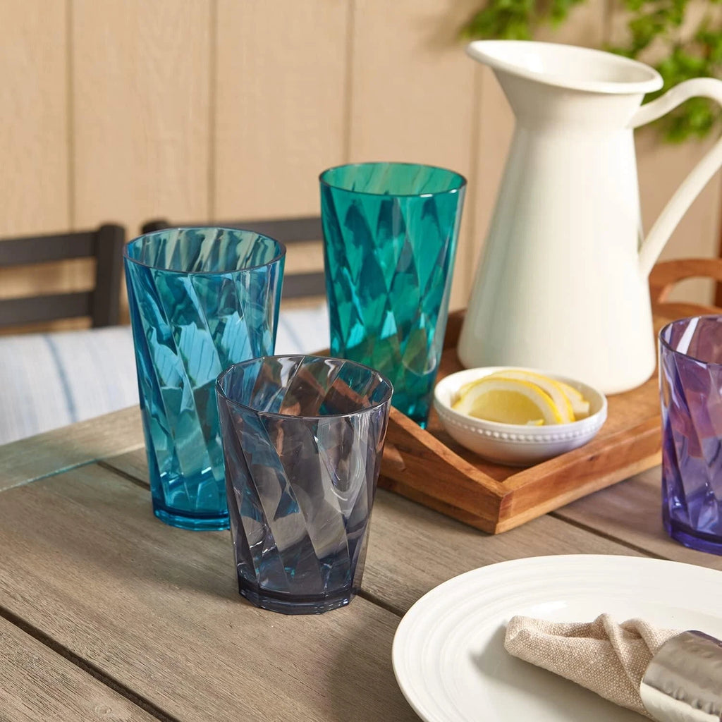 Optix Plastic Reusable Drinking Glasses Set of 16 14oz Rocks & 20oz Water Cup... | eBay