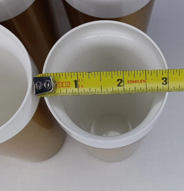 Set Of 6 Gold Plastic Tumblers Drinking Cups Made In USA | eBay