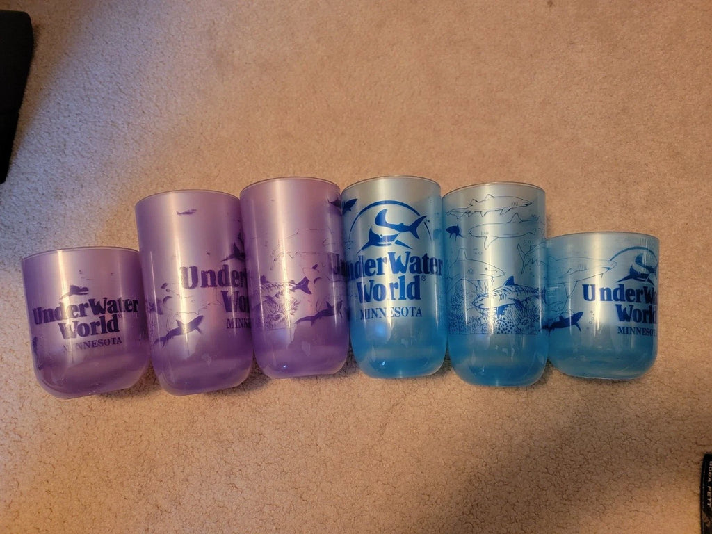 Rare Underwater World Mall of America Minnesota Plastic drinking glasses set 6 | eBay