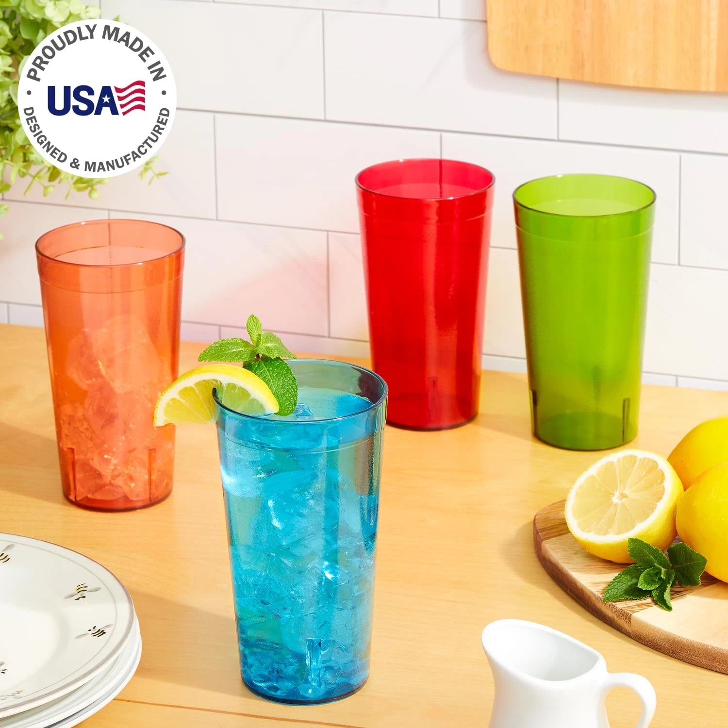 Cafe Break-Resistant Plastic 20oz Restaurant-Quality Beverage Tumblers | Set of 674894969943| eBay