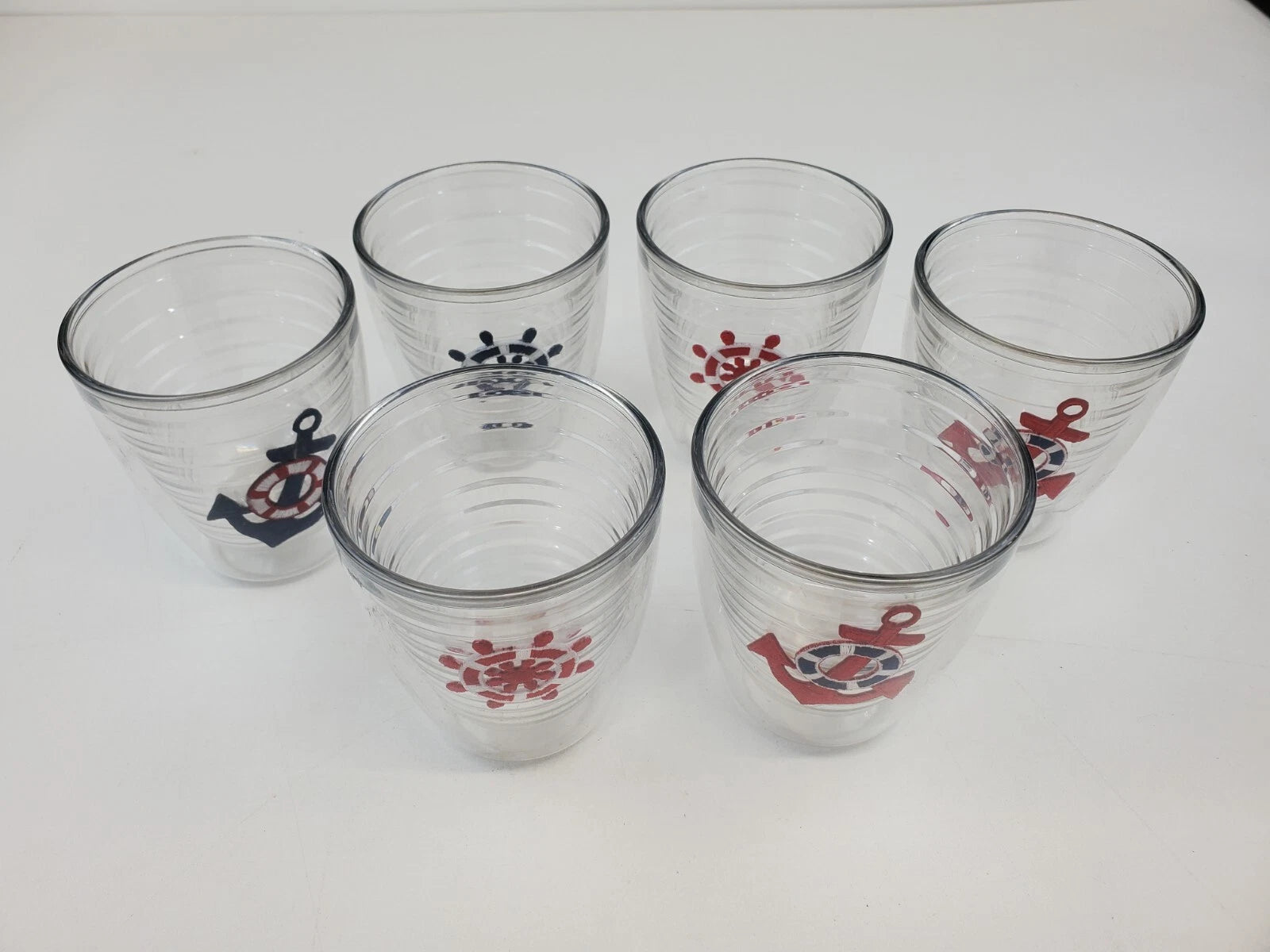 Set of 6 Plastic Insulated Nautical Glasses 4" | eBay