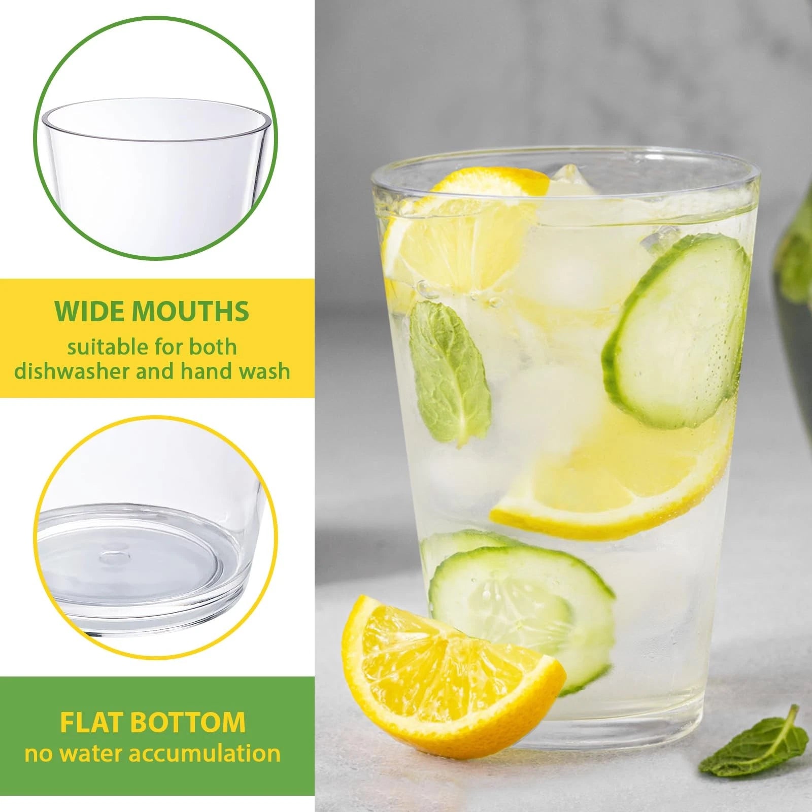 32 OZ Large Plastic Cups Reusable，Shatterproof Drinking Glasses, Stackable Gl... | eBay