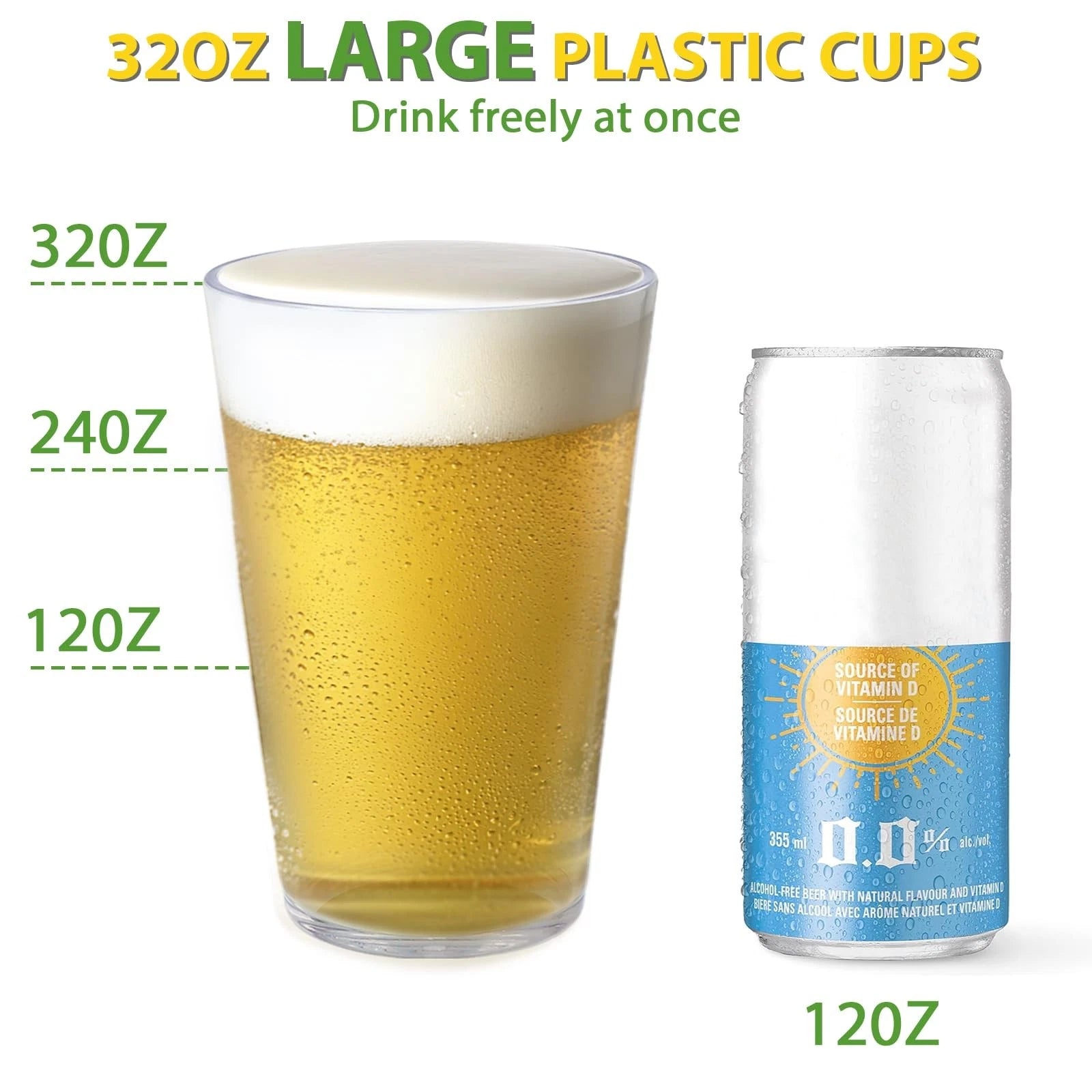 32 OZ Large Plastic Cups Reusable，Shatterproof Drinking Glasses, Stackable Gl... | eBay