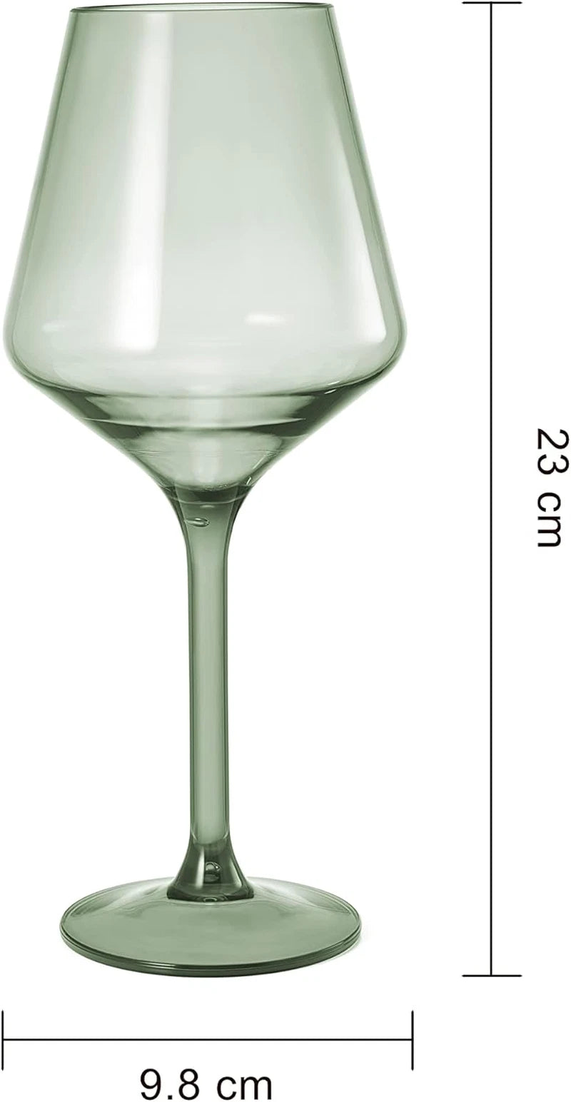 European Style Plastic Crystal, Stemmed Wine Glasses | Set of 6 | Acrylic Tritan | eBay