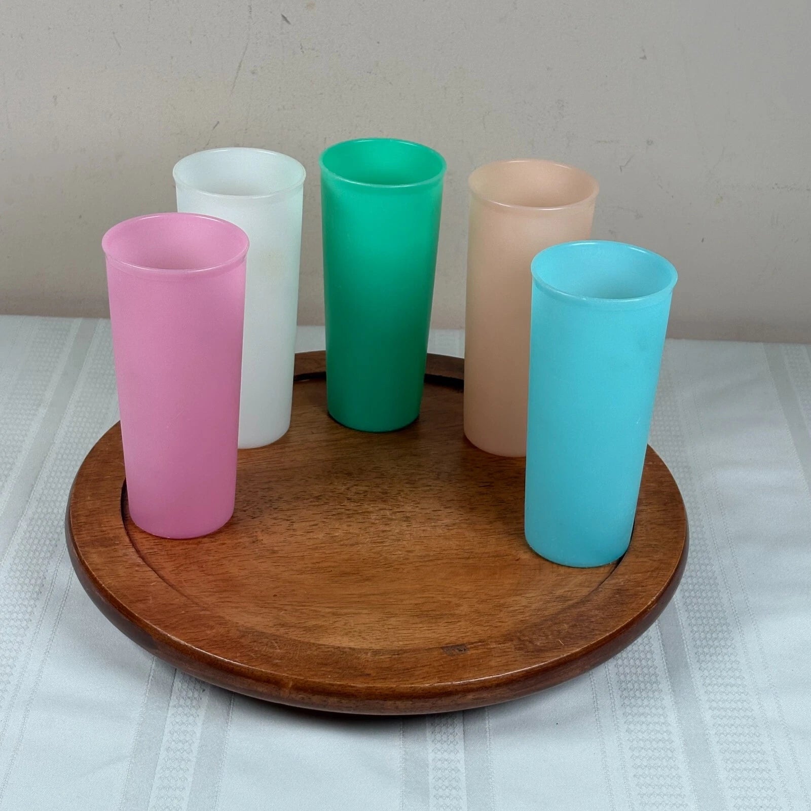 Lot of 5 Vintage Tupperware #107 Pastel Tumblers 6½" Drinking Glasses 12 Oz | eBay