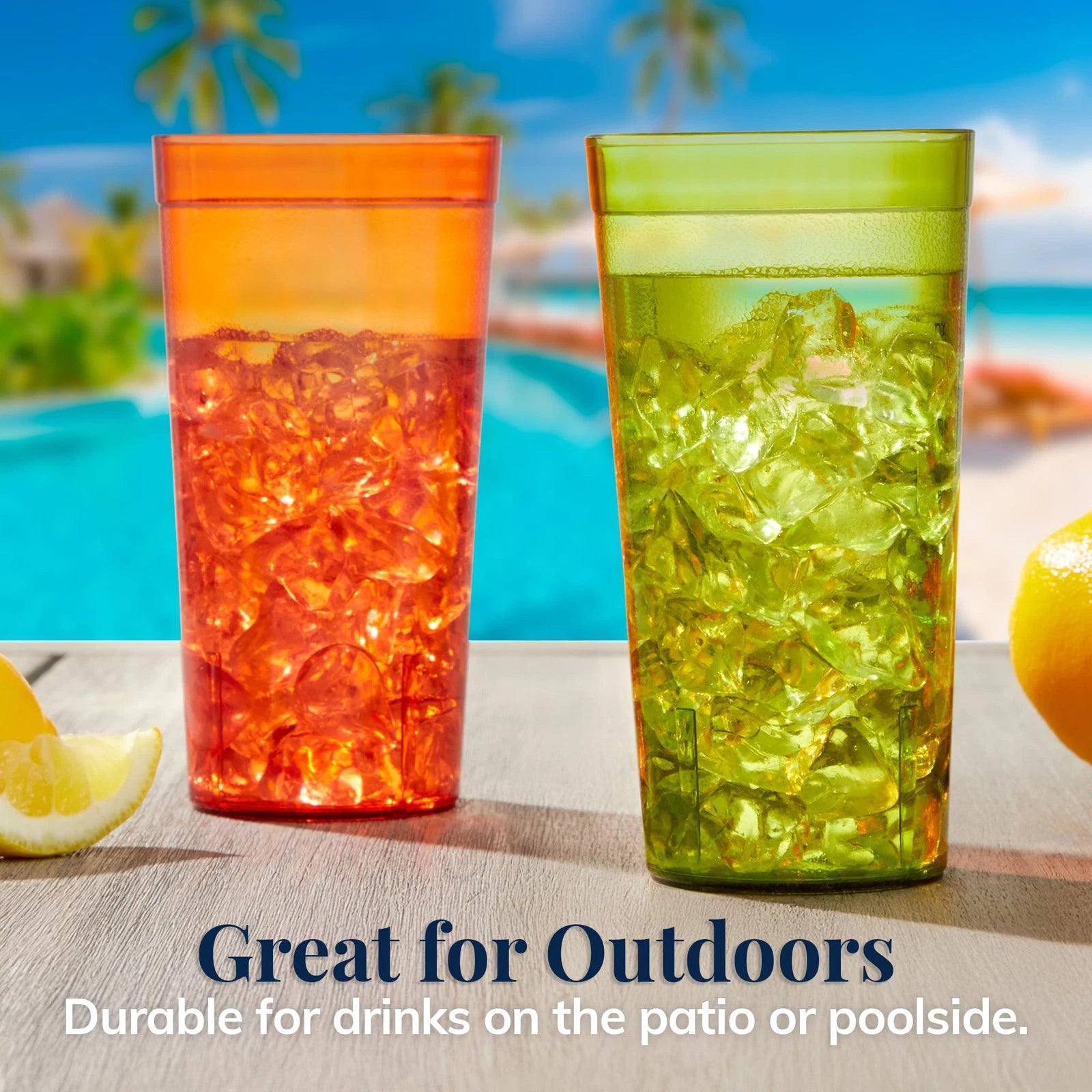 Acrylic Cafe Plastic Reusable Tumblers (Set of 16) 20-ounce Water Cups Assort... 674894969943| eBay