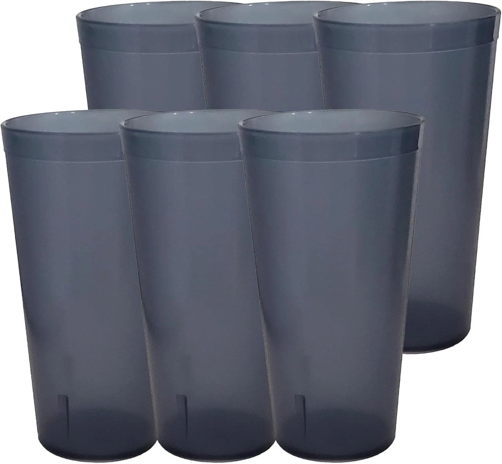 Heavy Duty 20oz Gray Plastic Tumblers - Stylish & Reusable Drinkware Set of 6 | eBay