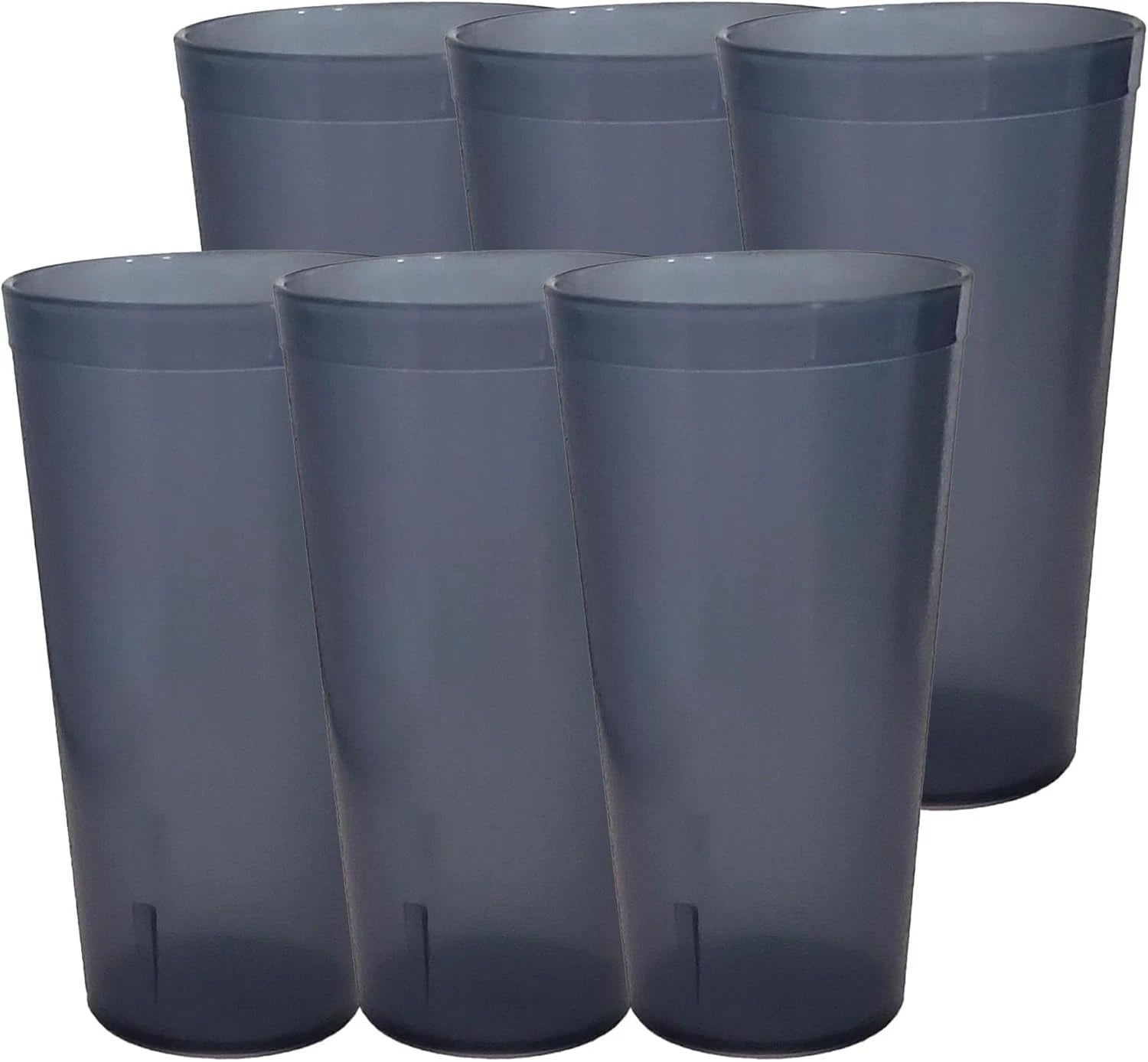 Heavy Duty 20oz Gray Plastic Tumblers - Stylish & Reusable Drinkware Set of 6 | eBay