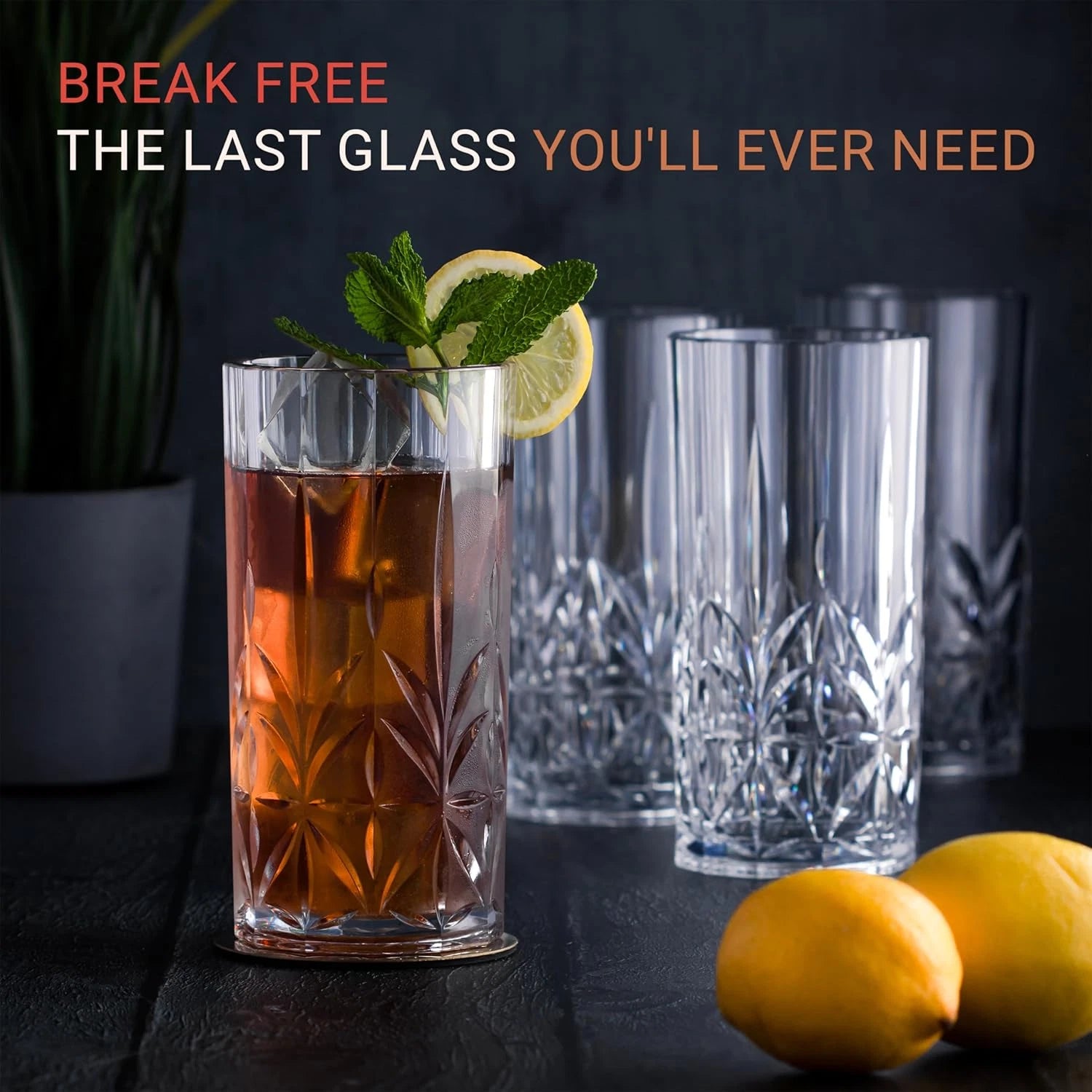 Unbreakable Plastic Drinking Water Tumblers, Dishwasher Safe 100% Tritan Glasses | eBay
