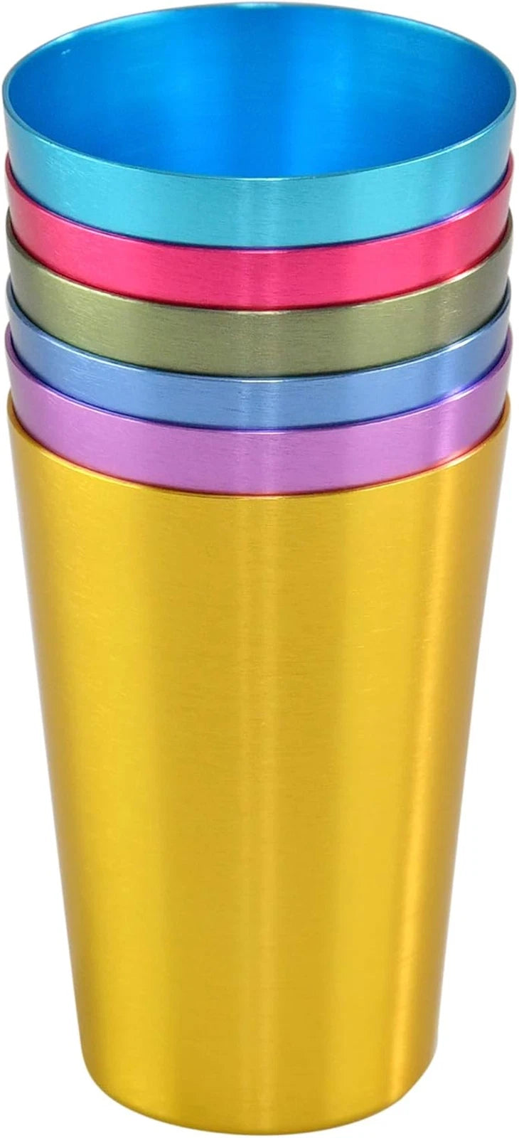 Colorful Aluminum Drinking Cups Set of 6 - Shatter Resistant Tumblers, 12 Oz | eBay