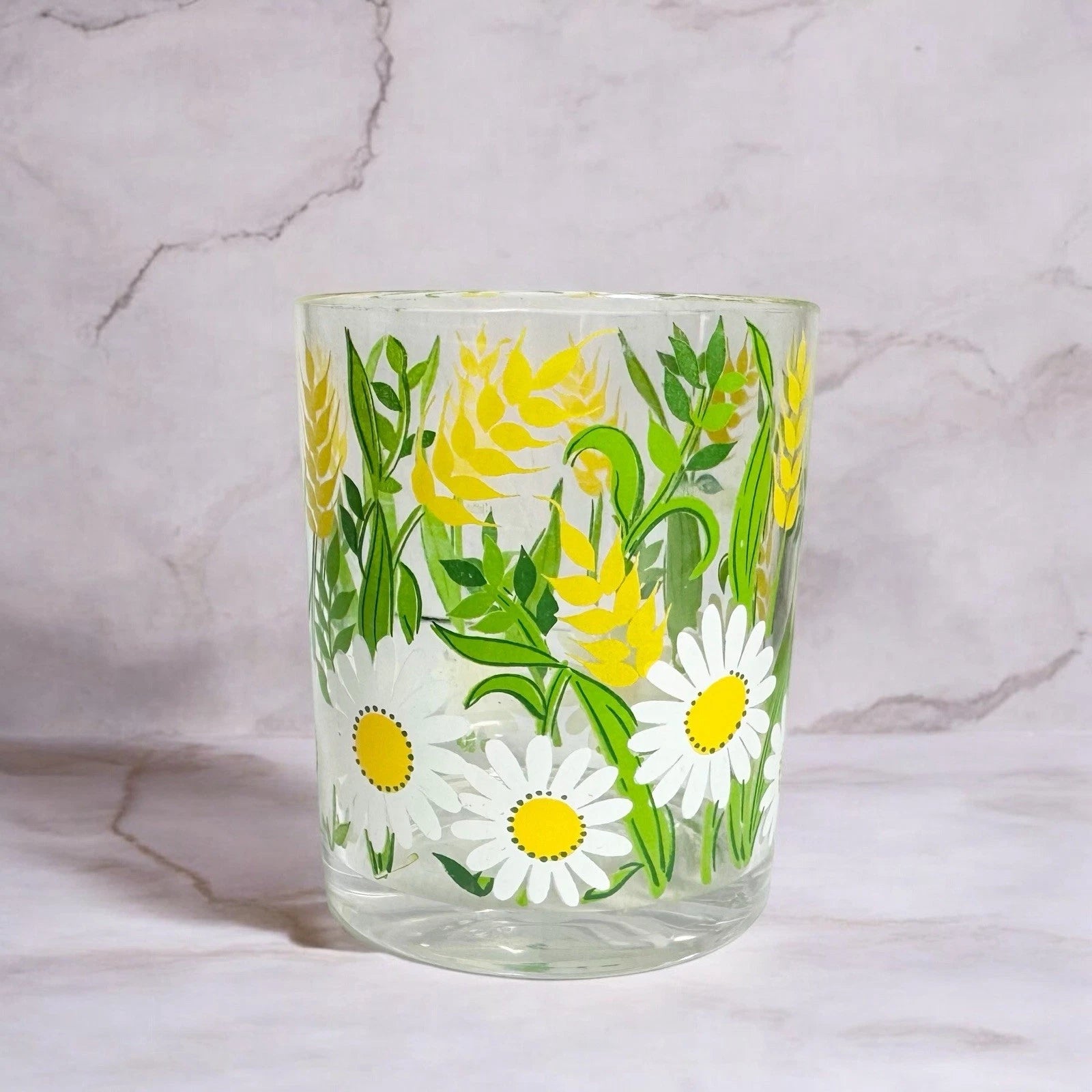 Stotter Vintage Glasses Double Old Fashioned White Daisy Acrylic 1960s -Set of 6 | eBay