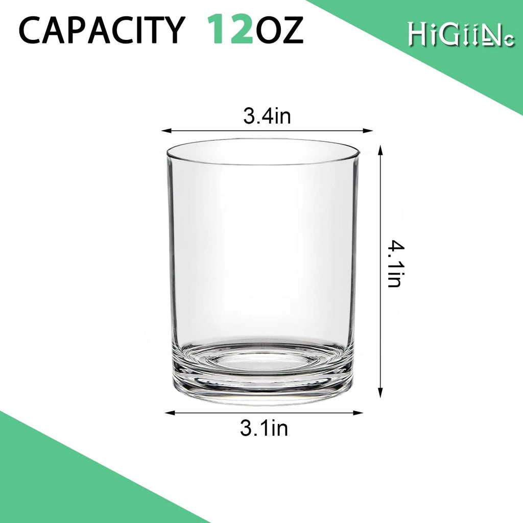 Classic 12oz Reusable Plastic Drinking Glasses Set of 12 - Unbreakable BPA Fr... | eBay