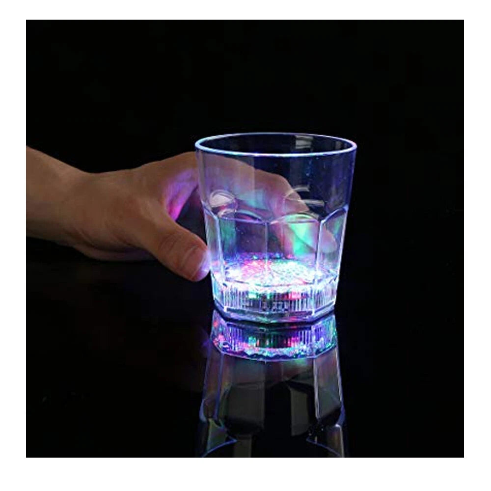Liquid Activated Multicolor LED Glasses Fun Light Up Drinking Tumblers 6oz 4pc | eBay