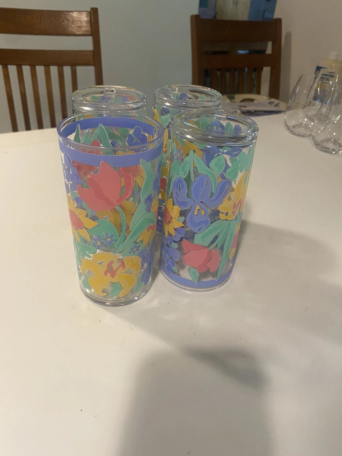 STOTTER Tumblers Pastel Fruit Set/4 Acrylic Plastic Retro Tall Highball Glasses | eBay