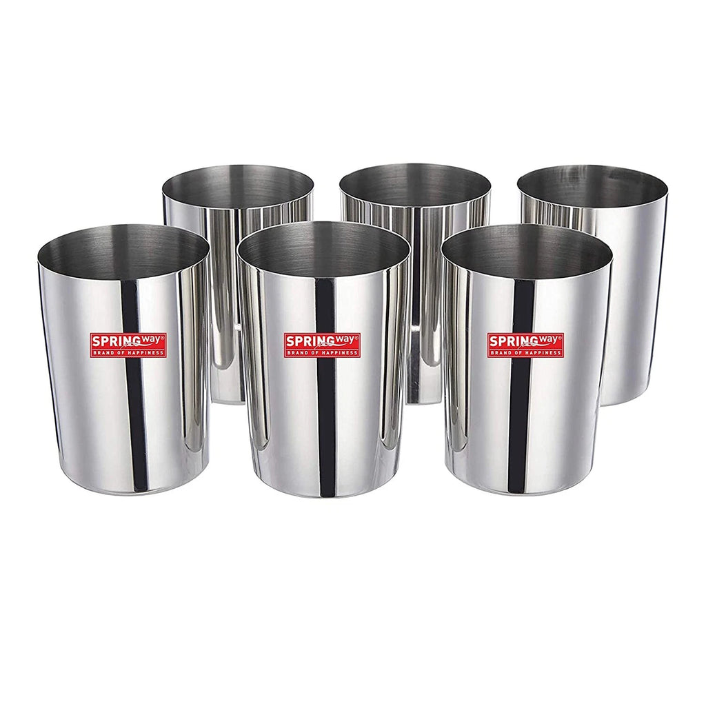Stainless Steel Drinking Glass 300 ml (Set of 6) | eBay