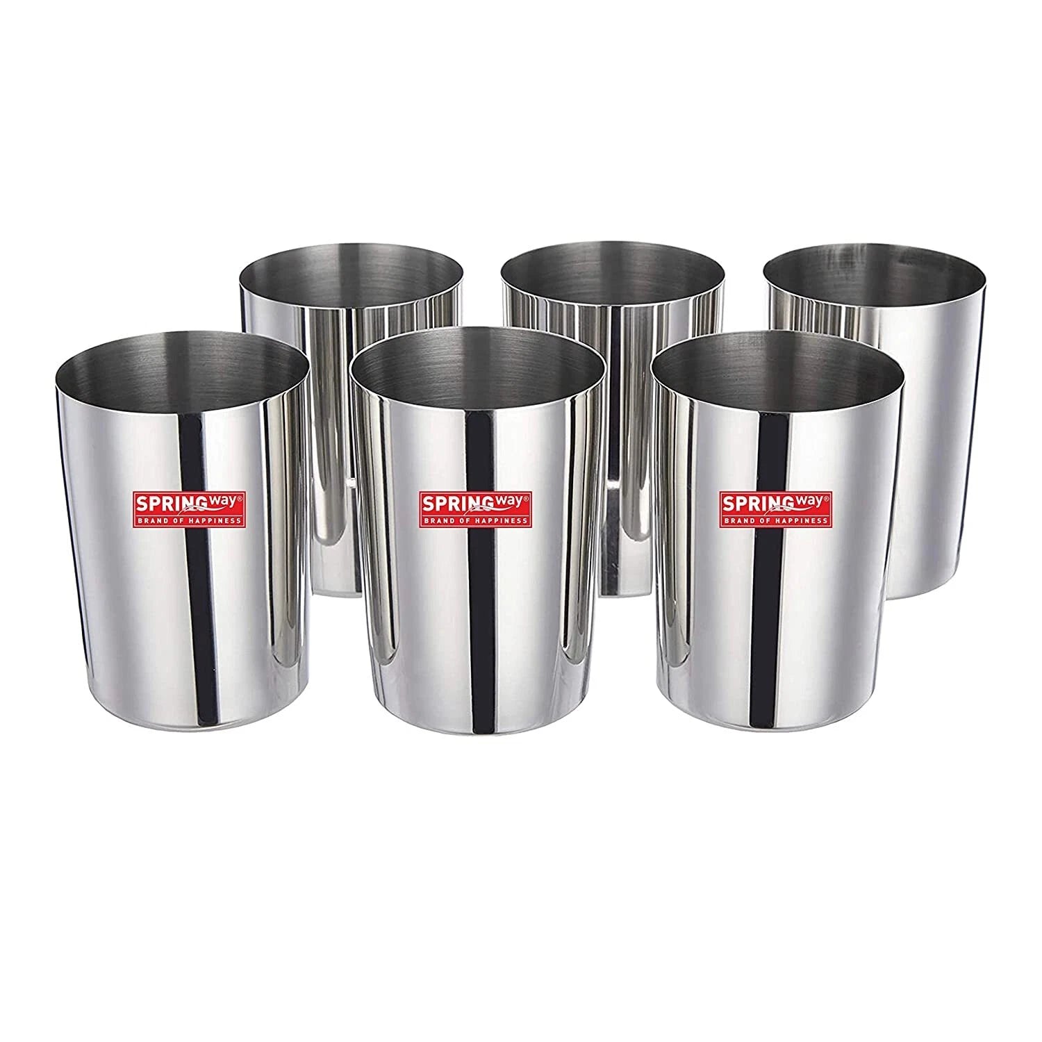 Stainless Steel Drinking Glass 300 ml (Set of 6) | eBay