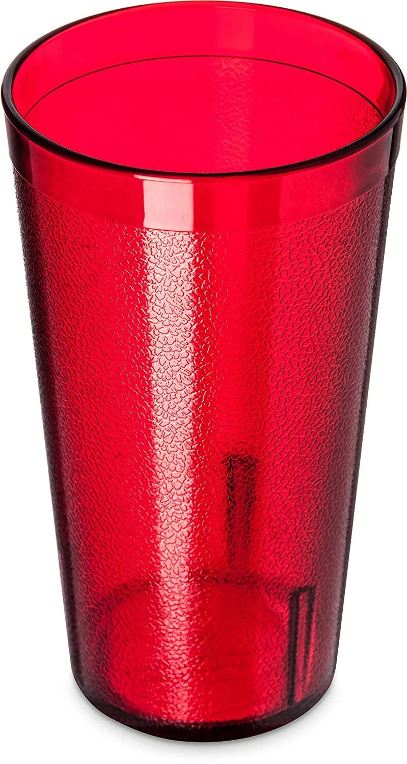 72 Restaurant Tumbler Beverage Cups Break-Resistant Drinking Glasses Red Plastic | eBay