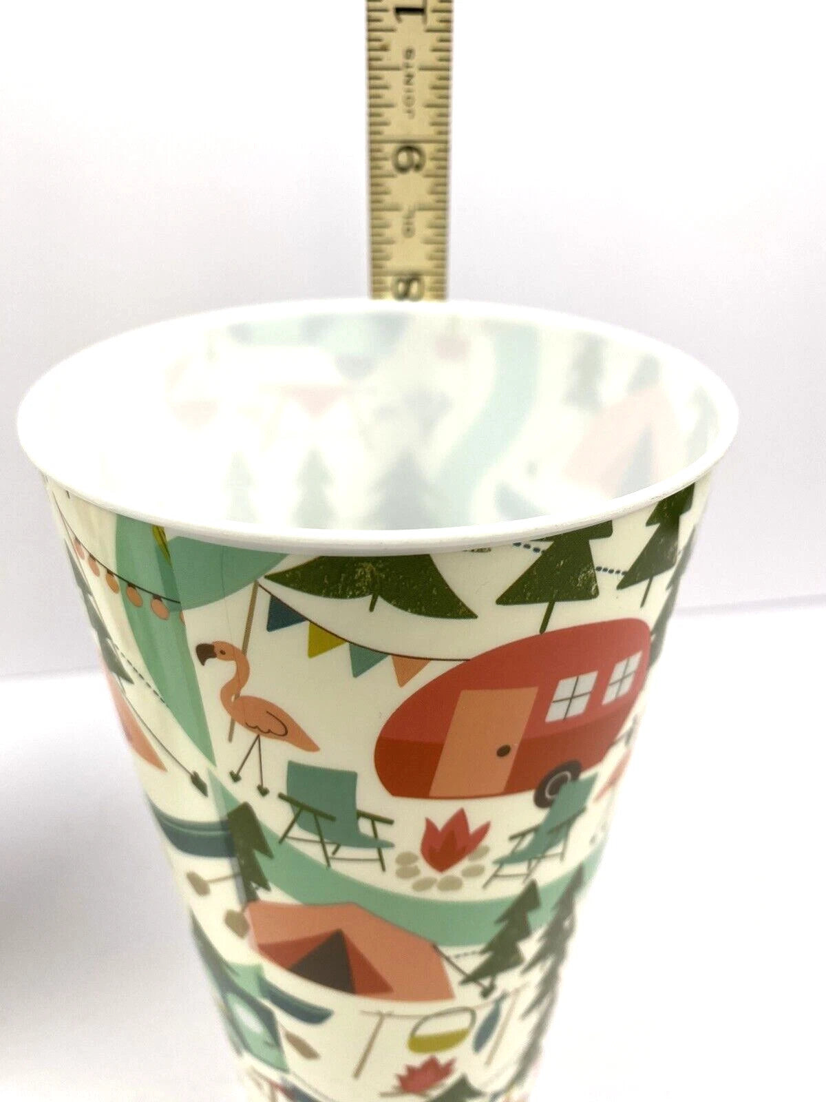 Set Of 4 Plastic Tumblers 32 oz Flamingo Camping Outdoor Theme/Drinking Cups | eBay