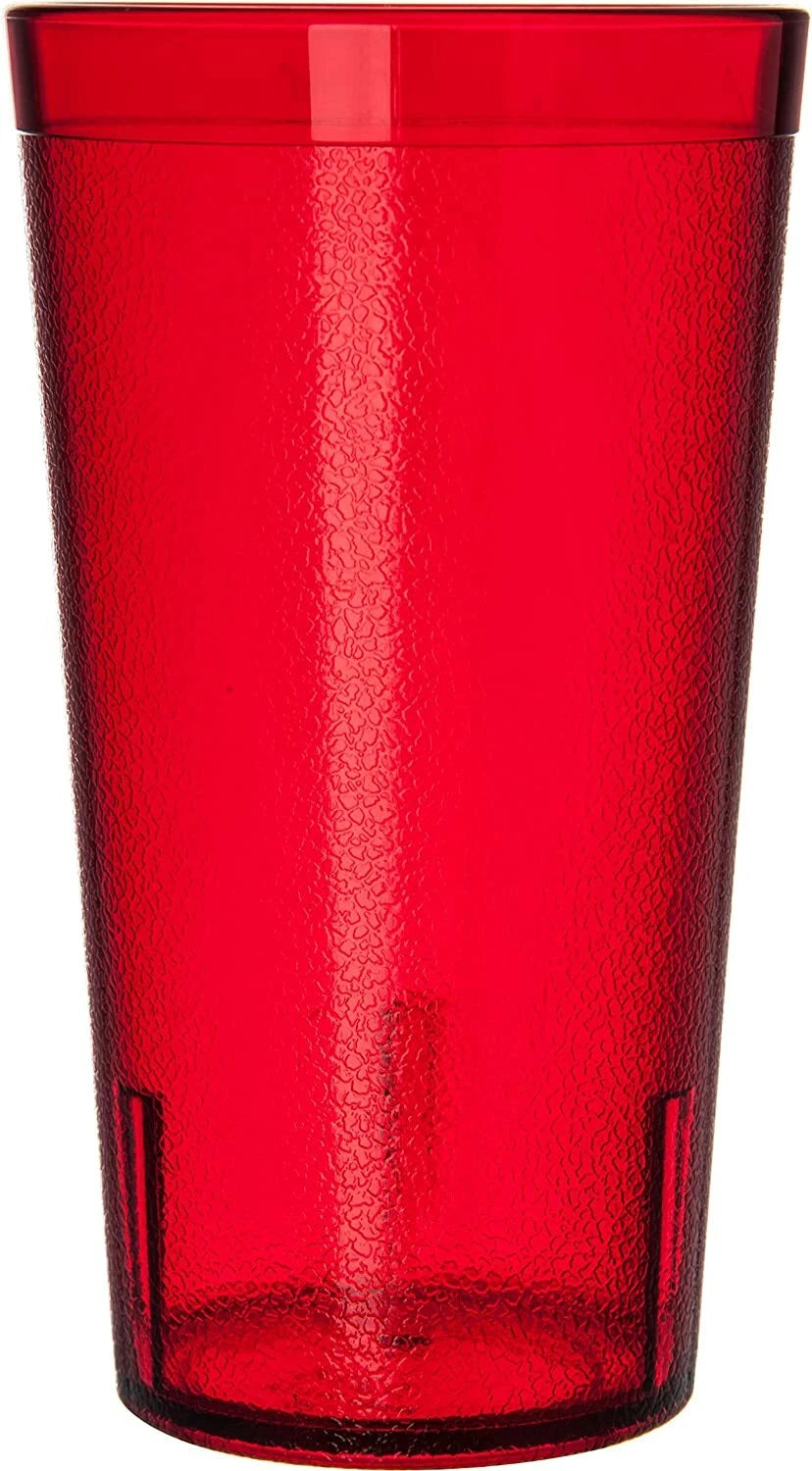 72 Restaurant Tumbler Beverage Cups Break-Resistant Drinking Glasses Red Plastic | eBay