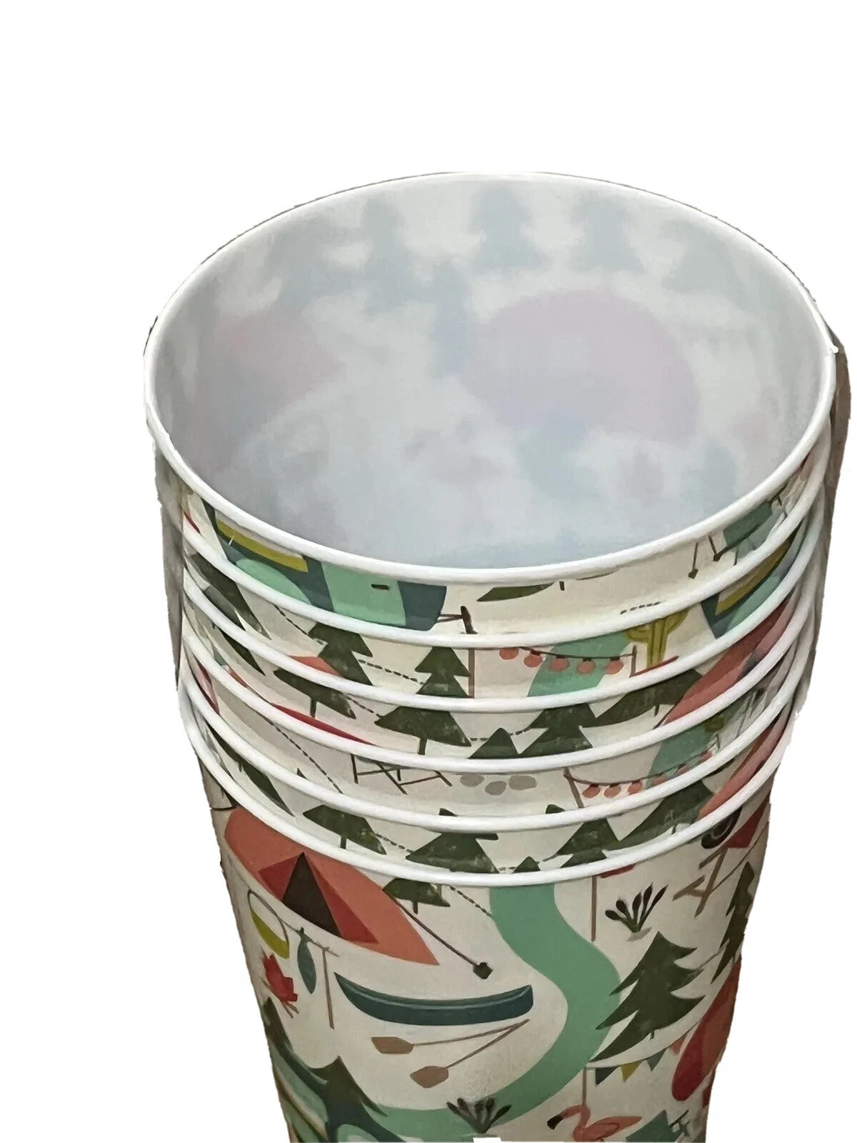 Set of 6 Flamingo Retro Camper Camping Plastic Tumblers 32 oz Drinking Cups | eBay