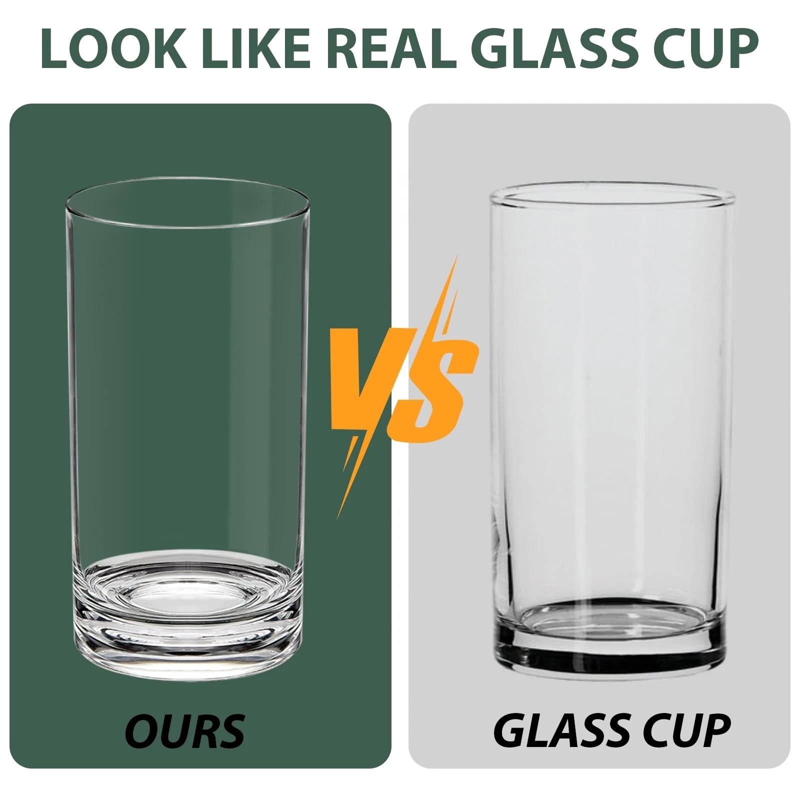 17 Oz Plastic Tumblers Set of 12, Clear Plastic Drinking Glasses, Plastic Cup... | eBay