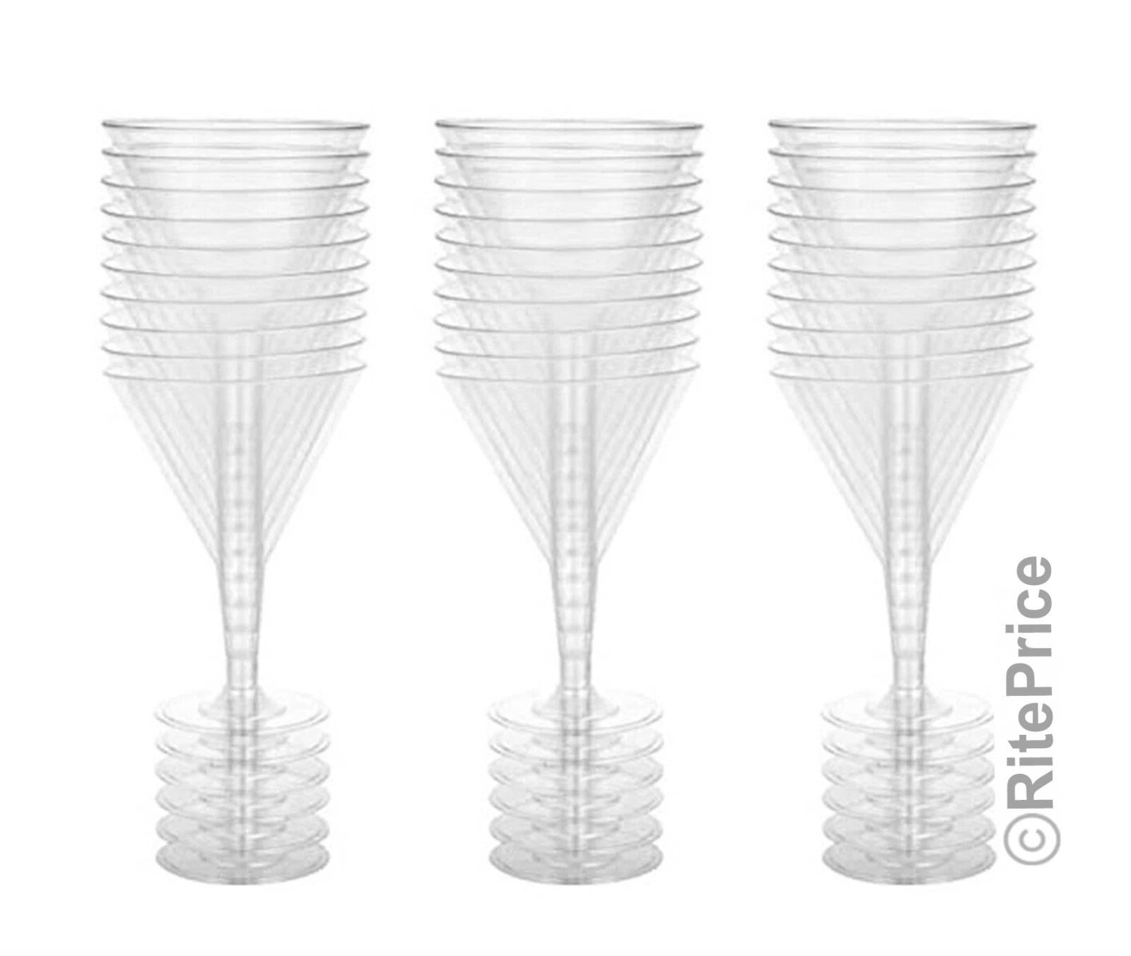 18 PCS Plastic Martini Glasses Crystal Clear Disposable Party Glass Set (3 Pack) | eBay