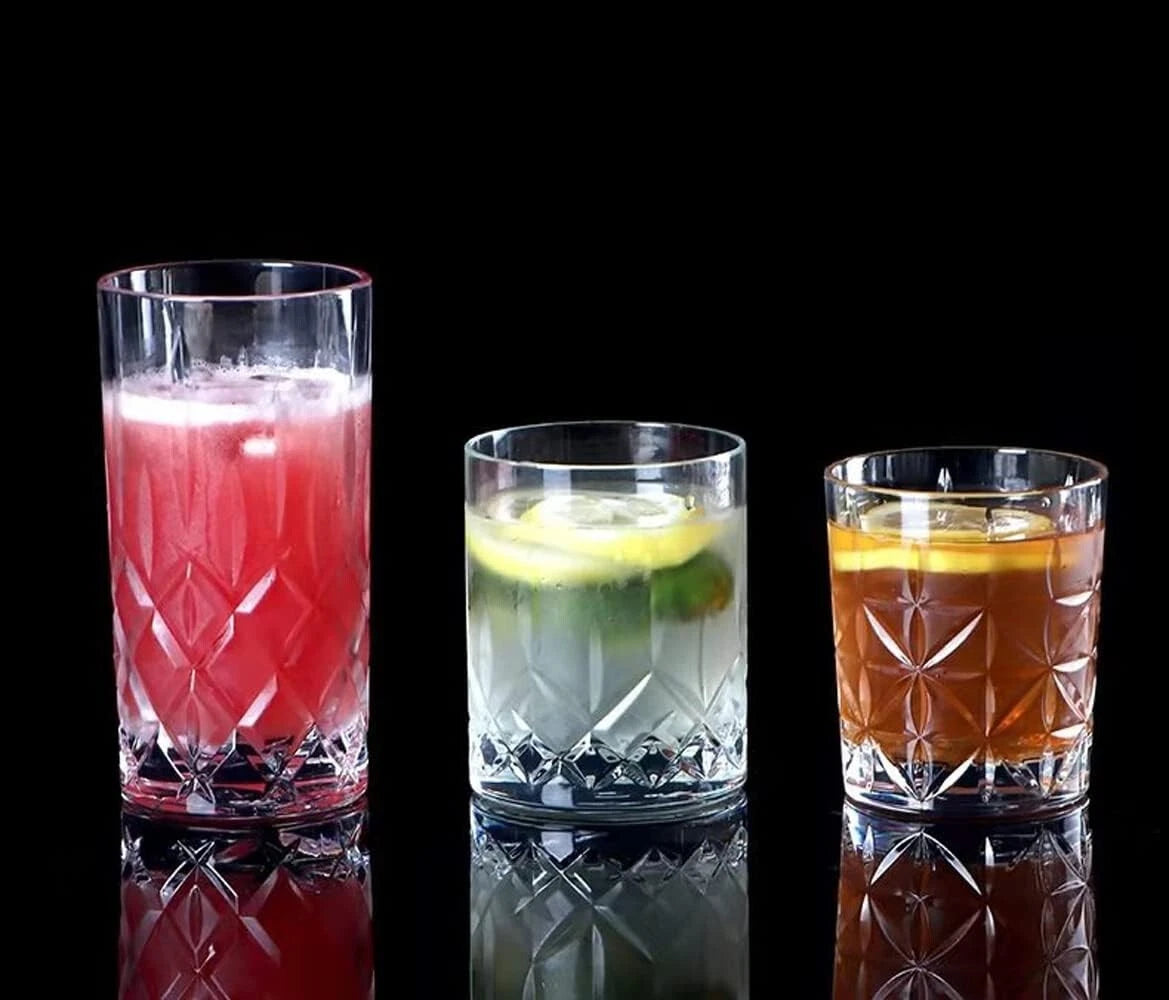 Reusable and Elegant Acrylic Glasses - 6 Count Unbreakable Drinkware Set | eBay