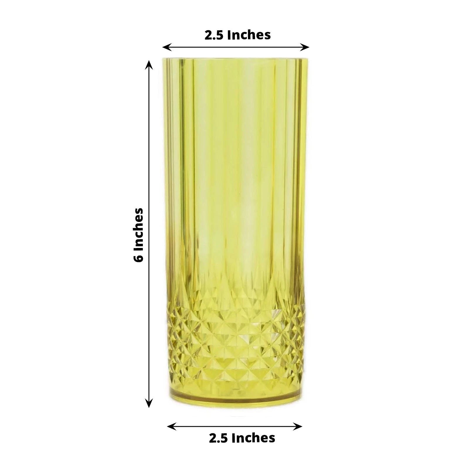 6 Green 14 oz Crystal Plastic Drinking Glasses Party Events Tableware Supplies | eBay