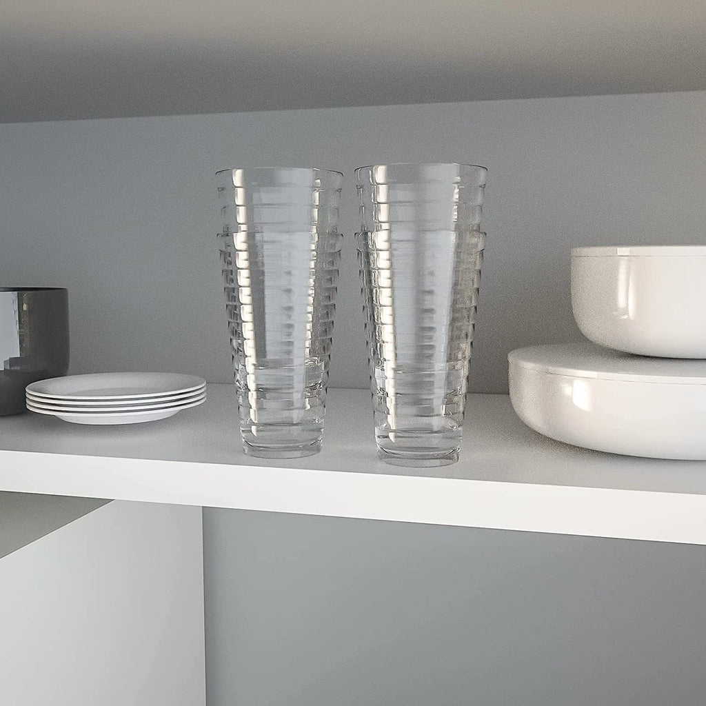 Stackable Drinking Glasses 385ml Set of 6, Dishwasher Safe Acrylic Tumblers f... | eBay