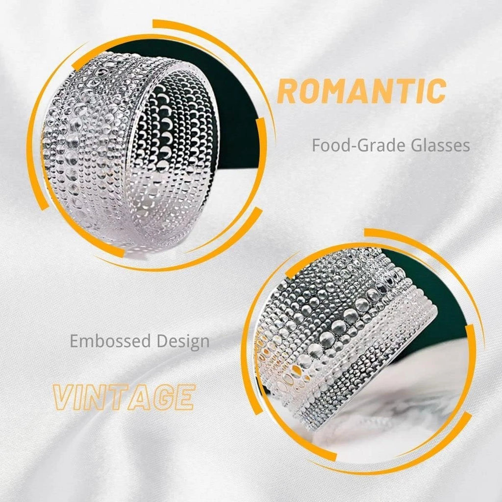 Cocktail Glasses Drinking Glasses 10 Oz Hobnail Drinking Glasses Set of 6, Vinta | eBay