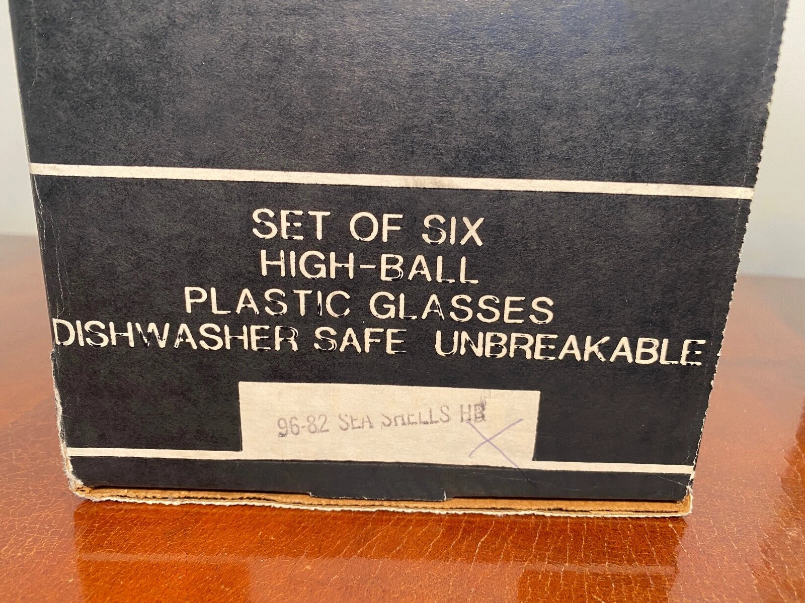 NEW IN BOX Vintage Set of 6 STOTTER Seashell Plastic Glasses High-Ball Tumblers | eBay