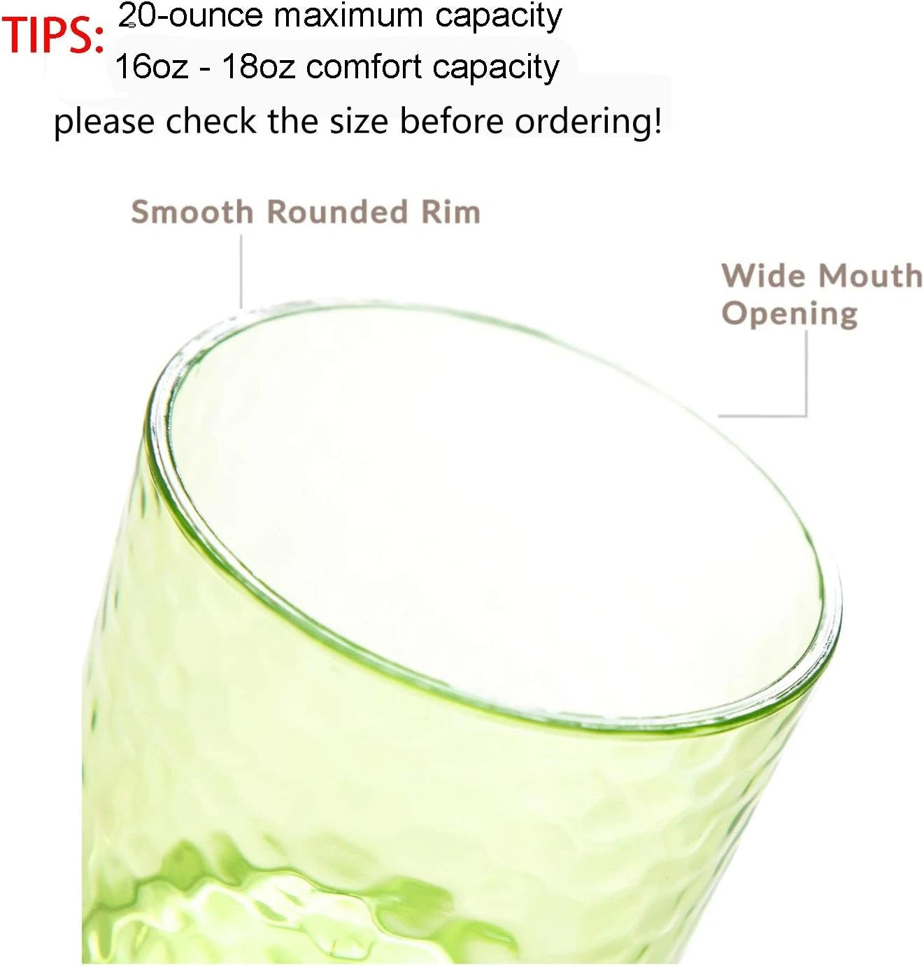 20-Ounce Acrylic Glasses Plastic Tumbler, Set of 6 Multicolor - Hammere | eBay
