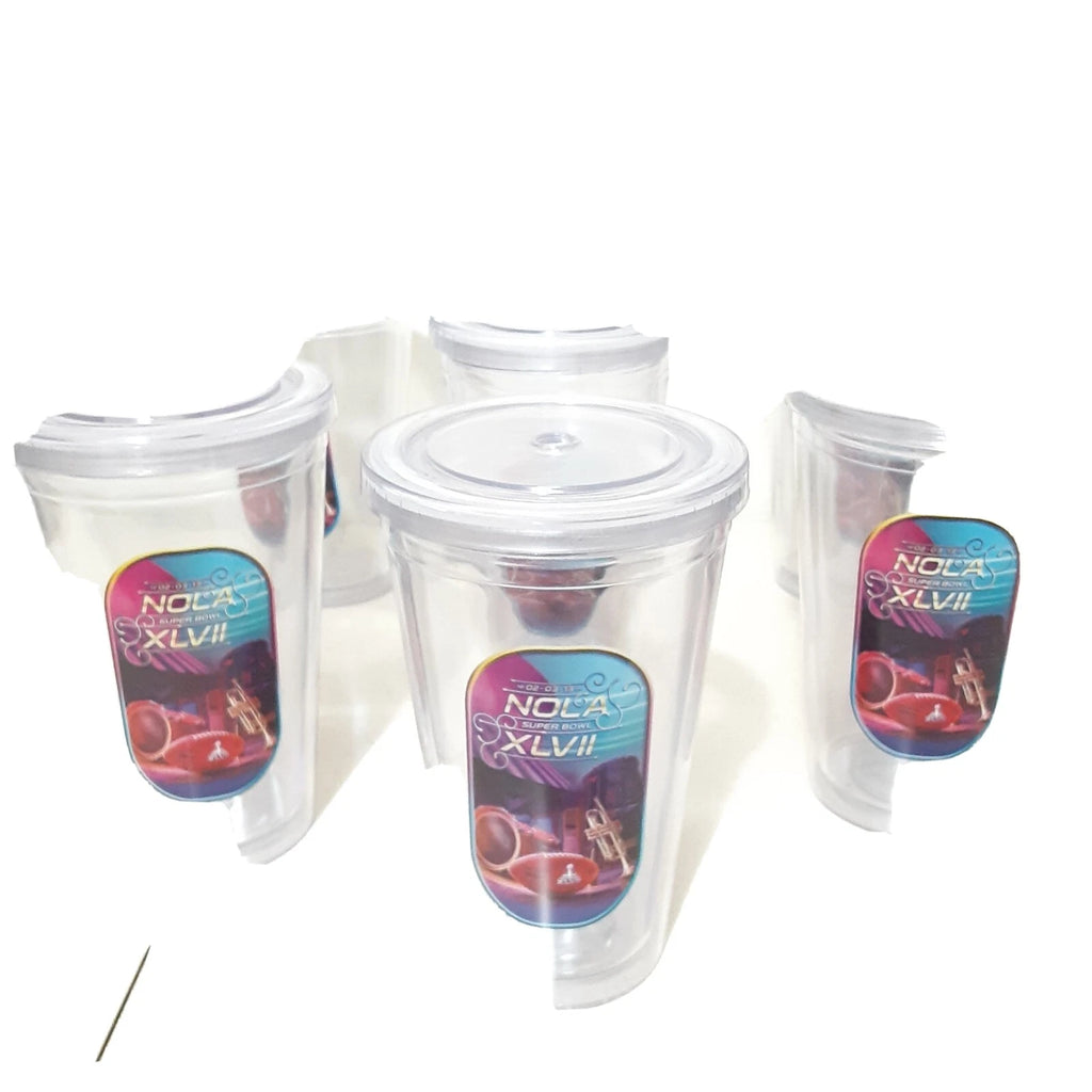 Set of 6 SUPER BOWL XLVII Hot & Cold Insulated 18 oz Plastic Drinking Glasses | eBay