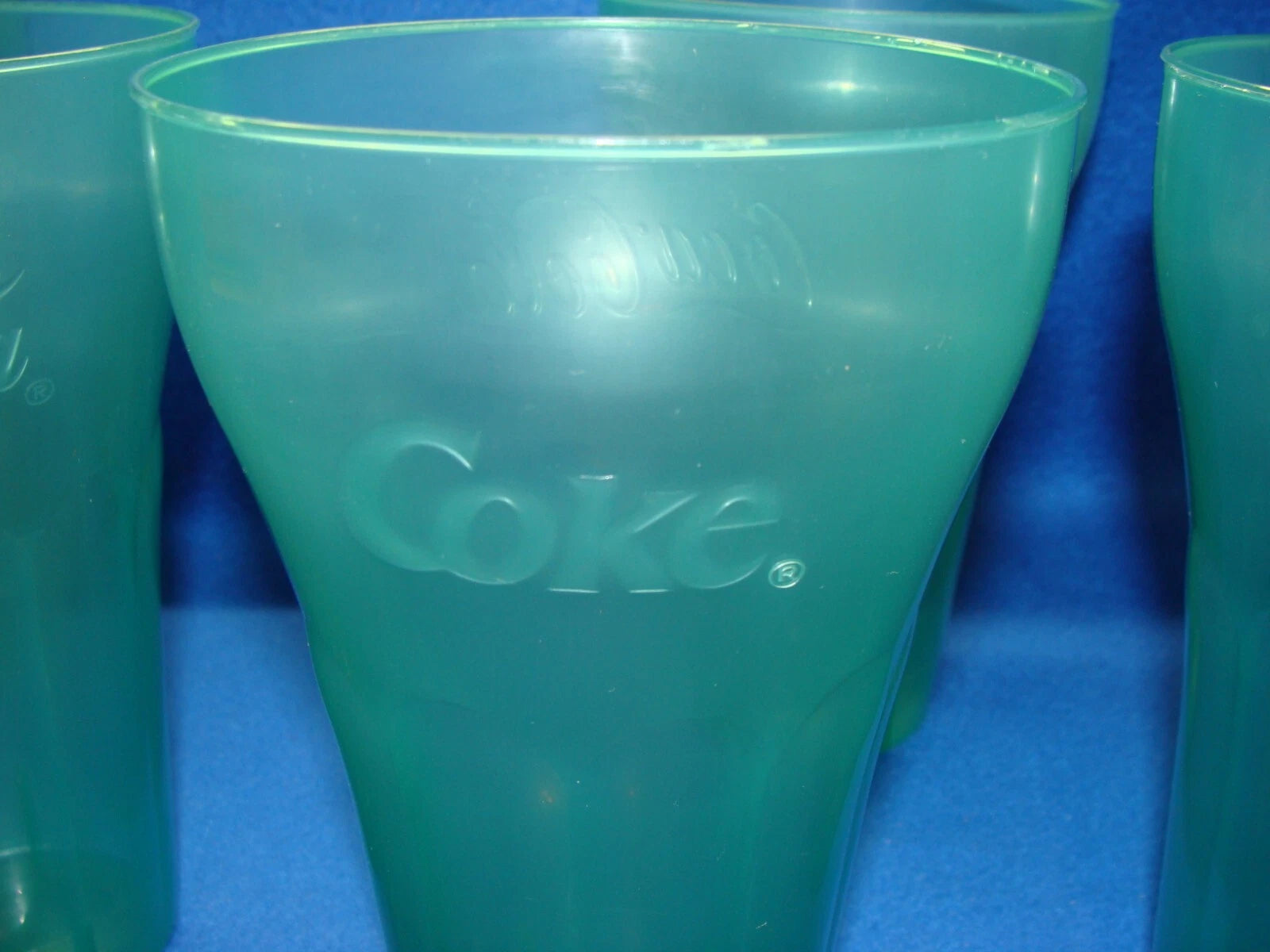 Vintage Genuine Coca Cola Green Plastic Cups with lids 32oz Coke Cup set of 6 | eBay