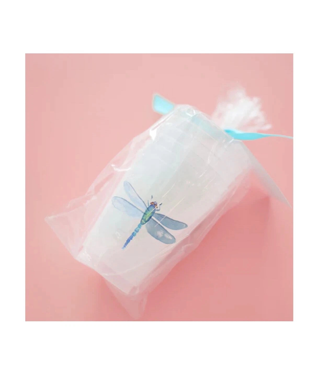 Set of 6 Frosted 16 oz plastic cups, Dragonfly Design | eBay