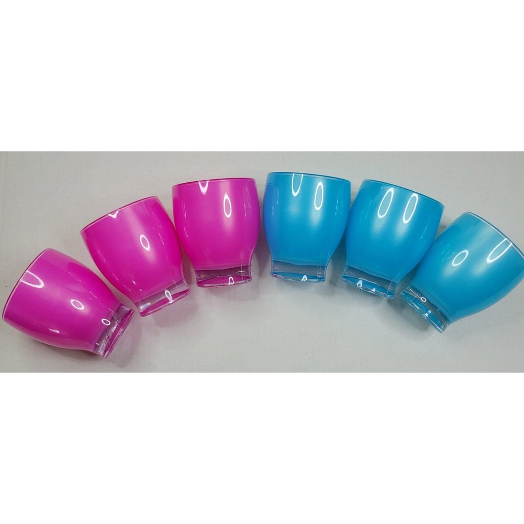 Set of 6 Acrylic Luster Pink & Blue 12 oz. Tulip Shaped Tumber Drinking Glasses | eBay