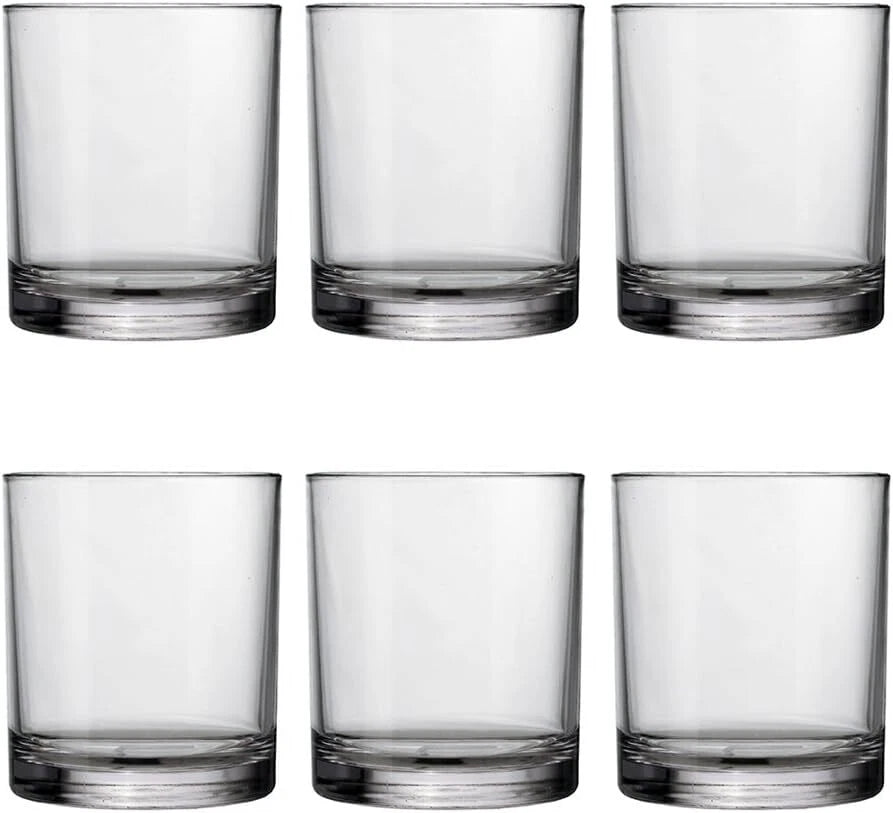 Classic Clear Reusable Plastic Beverage Cups (Set of6) 12 oz Mineral Water Cups | eBay