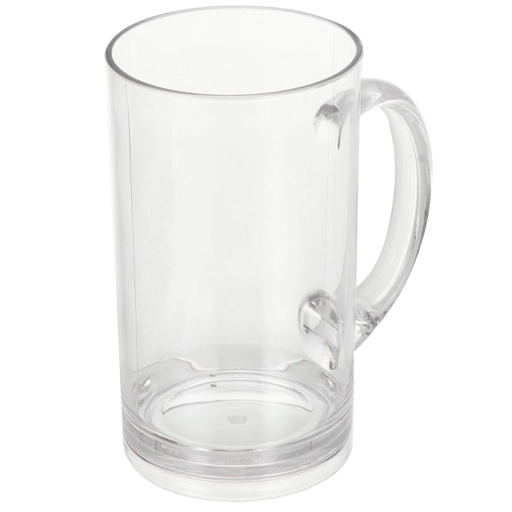Set of 2 Transparent Beer Mug Tall Drinking Glasses with Handles Cup Clear Mugs | eBay