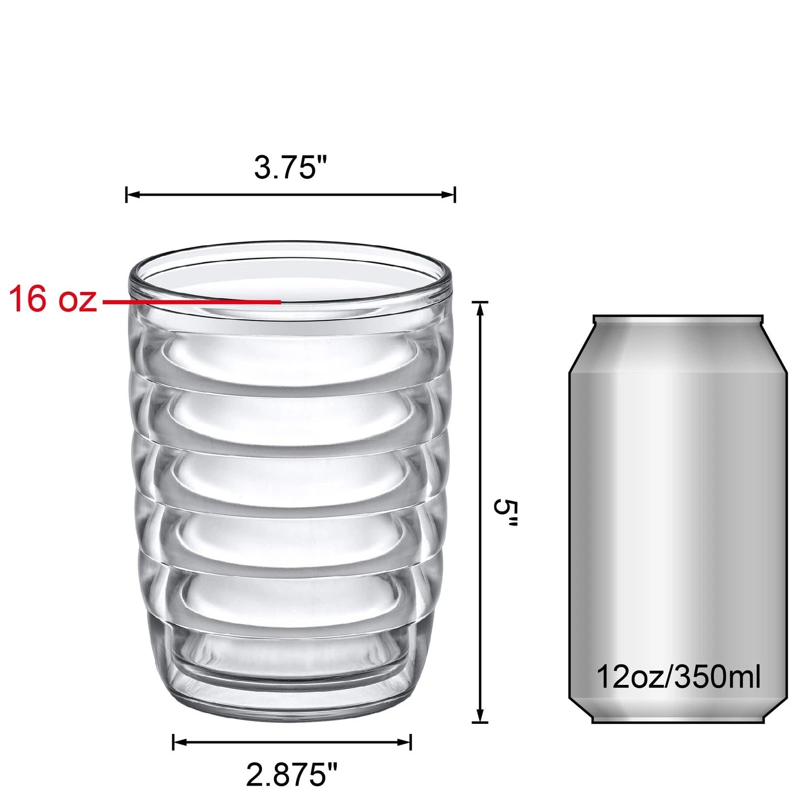 4 Pack 16oz Insulated Plastic Tumblers Double Wall Drinking Glasses | eBay